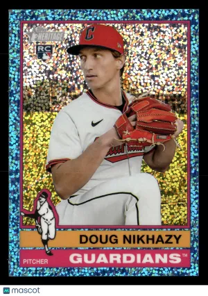2025 Topps Heritage High Number Doug Nikhazy #554 Blue Sparkle RC