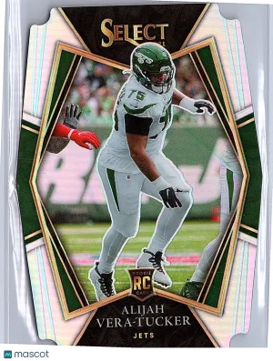 2022 Panini Select Prizm Premier Level Alijah Vera-Tucker #186 Silver RC