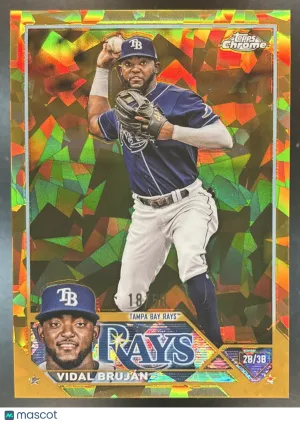 Chrome Sapphire Vidal Bruján Base Chrome Gold Refractor #613 Tampa Bay Rays