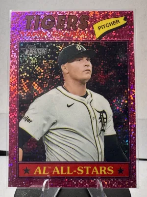 2026 Topps Heritage - Tarik Skubal #281 Chrome Pink Sparkle Refractor