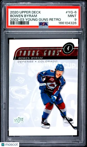 2020/21 Upper Deck 2002-03 Young Guns Retro Bowen Byram #YG-6 SSP PSA 9