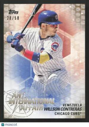 2018 Topps Update Willson Contreras #IA-49 An International Affair Gold SN