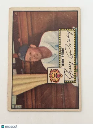 1952 Topps Jerry Priddy #28 Small Crease