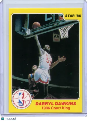 1986 Star Court Kings Basketball Card Darryl Dawkins #10 New Jersey Nets