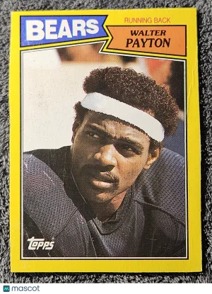 1987 Topps #J Walter Payton Box Bottom (Poor Creased Authentic Condition)