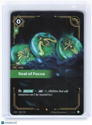 2025 Riftbound: League of Legends TCG—Seal of Focus #081 Origins—Epic Foil