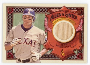 2022 Topps Allen & Ginter Alex Rodriguez Game-Used Bat AGRA-ARO