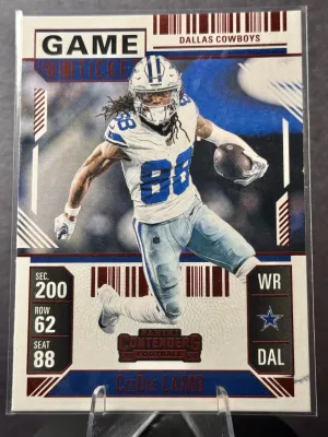 2024 Panini Contenders - CeeDee Lamb #26 Red Game Ticket
