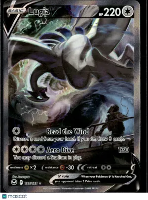 Lugia V 2022 Silver Tempest Holo Rare SR FA #186/195