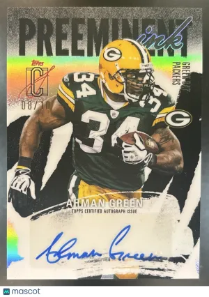 Signature Class Ahman Green Preeminent Ink Autograph Black Refractor #PI-AG Green Bay Packers