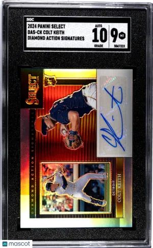2024 Panini Select Colt Keith Diamond Action Sigs. Rookie #DAS-CK SGC 9 Detroit Tigers