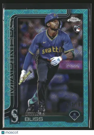 2025 Topps Chrome Ryan Bliss #37 Aqua Geometric Refractor /199 RC