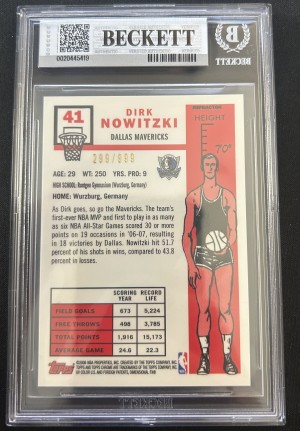 2007-08 Topps Chrome Variations Refractors Dirk Nowitzki back