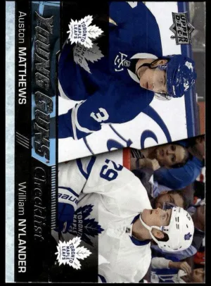 #250 Young Guns Checklist (Auston Matthews / William Nylander) 2016-17 Upper Deck
