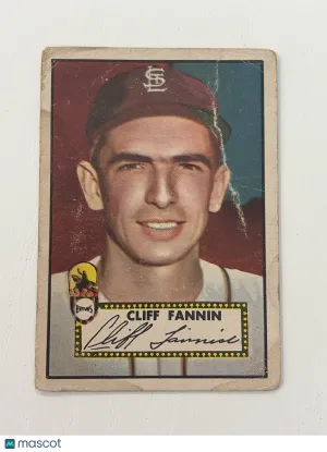 1952 Topps Cliff Fannin #285 Low grade