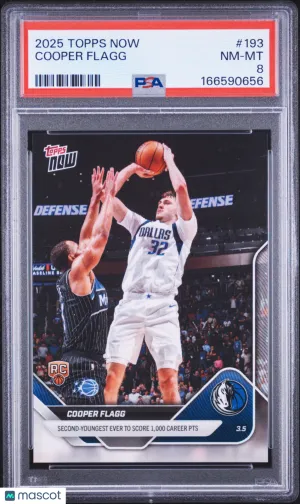 2025 Topps Now Cooper Flagg #193 front