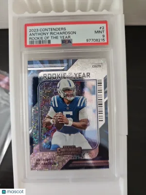 Graded PSA 9 2023 Panini Contenders Anthony Richardson #2 Sparkle RC Colts Football Card