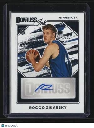 Rocco Zikarsky 2025 Panini Donruss Rookie Ink #INK-RCZ-RC Auto Timberwolves