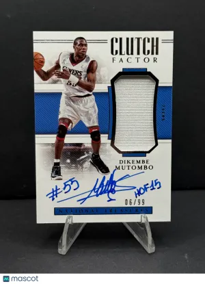 2019 Panini National Treasures Dikembe Mutombo #CF-DKM 06/99 Memorabilia