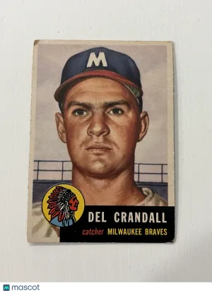1953 Topps Del Crandall #197 VG-EX