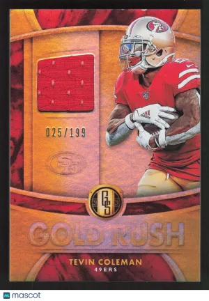 2020 Panini Gold Standard Tevin Coleman #GR30 Gold Rush SN,MEM