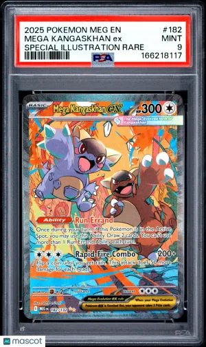 2025 Mega Evolution Mega Kangaskhan ex Special Illustration Rare PSA 9 #182/132