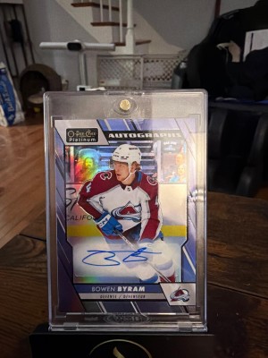 2023-24 O-Pee-Chee Platinum #BA-BB Bowen Byram Blue Rainbow Autographs