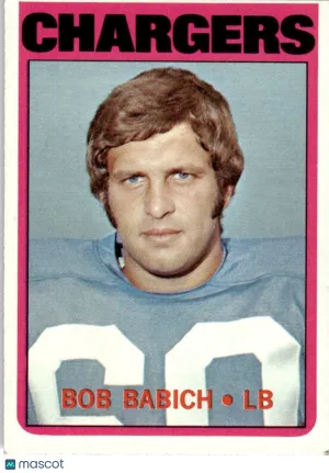 1972 Football Card Bob Babich #89
