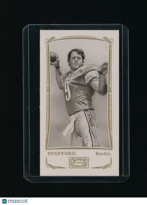 2009 Topps Mayo Matthew Stafford Red Back Box Topper Rookie Base Set