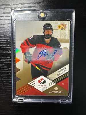 2024 Team Canada Juniors Matthew Schaefer Auto