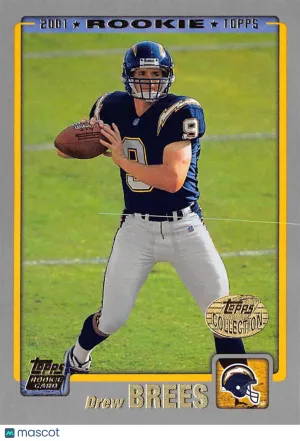 2001 Topps Drew Brees Collection Rookie #328 San Diego Chargers
