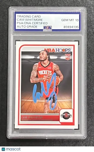 2023-24 Panini NBA Hoops#265 Cam Whitmore Signed Card PSA Auto 10 Slabbed Rocket