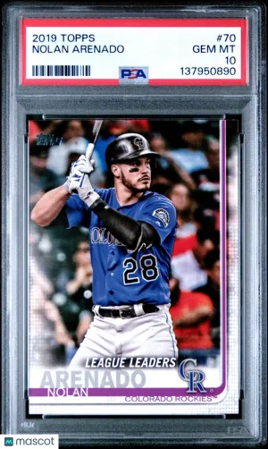 2019 Topps Nolan Arenado #70 [Base] Base Set PSA 10