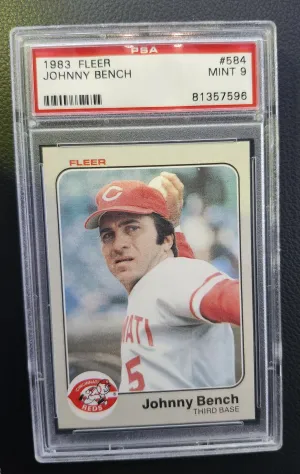 1983 FLEER JOHNNY BENCH PSA 9
