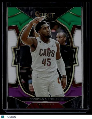 2023 Panini Select Donovan Mitchell #31 Green Purple Shock