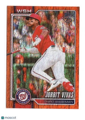 2026 Topps Update Series Jorbit Vivas #US311 Orange Glitter /25 Short Print Parallel/Variety
