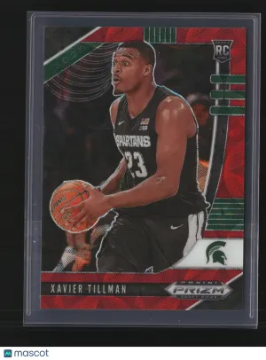 Xavier Tillman 2020 Panini Prizm Draft Picks #22-Choice Red Prizm 44/88