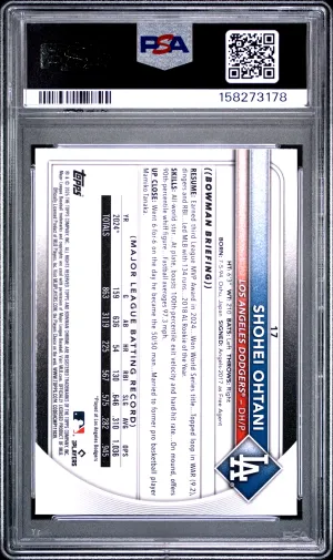 2025 Bowman Chrome Mega Box Shohei Ohtani #17 back