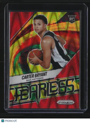 Carter Bryant 2026 Panini Prizm Fearless #9-Red Seismic Prizm /275