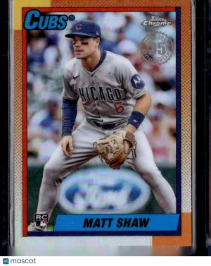 2025 Topps Chrome 1989 Topps Baseball Matt Shaw #90CU-20 RC
