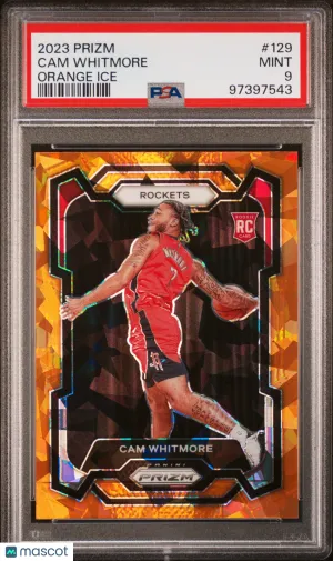 2023 Panini Prizm Cam Whitmore Orange Ice PSA 9