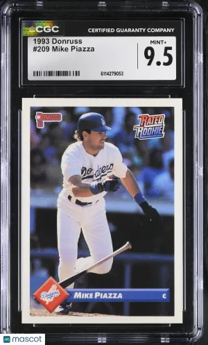 1993 Donruss Mike Piazza Rookie #209 CGC 9.5 Los Angeles Dodgers