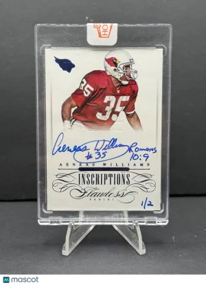 2016 Panini Flawless Aeneas Williams #I-AW Inscriptions Sapphire 1/2
