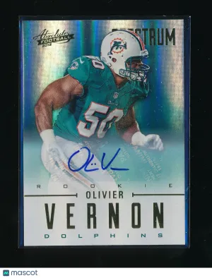 2012 Panini Absolute Olivier Vernon Signatures Rookie