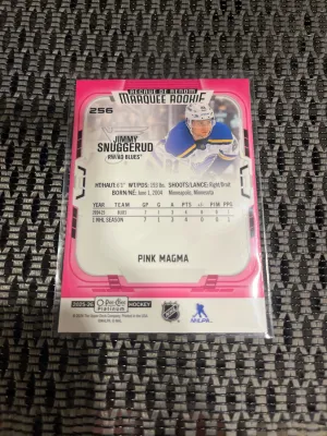 2025 Jimmy Snuggerud OPC Pink Magma Rookie back