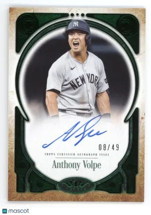 2026 Topps Tier One Prime Performers Autograph Anthony Volpe #PPA-AV Green 08/49