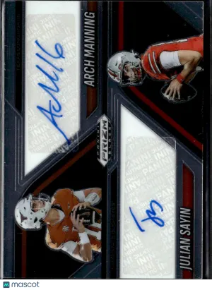 2026 Panini Prizm Black Julian Sayin Arch Manning #DA-QB2