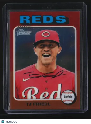 TJ Friedl 2024 Topps Heritage High Number #336-Chrome /699