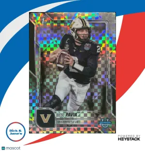Bowman Chrome University X-Fractor Diego Pavia Vanderbilt #190 Football Card