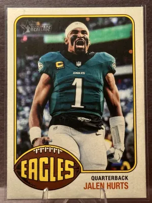 2026 Topps Heritage Jalen Hurts SP Image Variation Eagles QB #44
